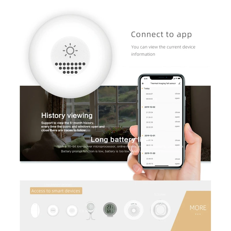 Tuya Zigbee Smart Light Sensor Light Brightness Sensor Real-Time Reporting Smart Light Automation Remote APP Control