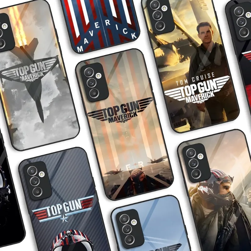 Movie Top Gun Maverick Phone Case Glass For Samsung S20 S21 S22 S23 Ultra A14 A54 A34 A52 A51 A22 A32 A72 Note 20 Pro Plus Cover