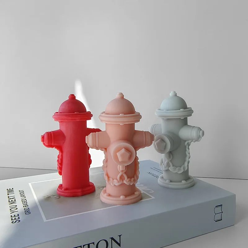 

Simulation Fire Hydrant Silicone Mold for Candle Making 3D Aroma Candle Plaster Mould DIY Photo Props Creative Ornaments