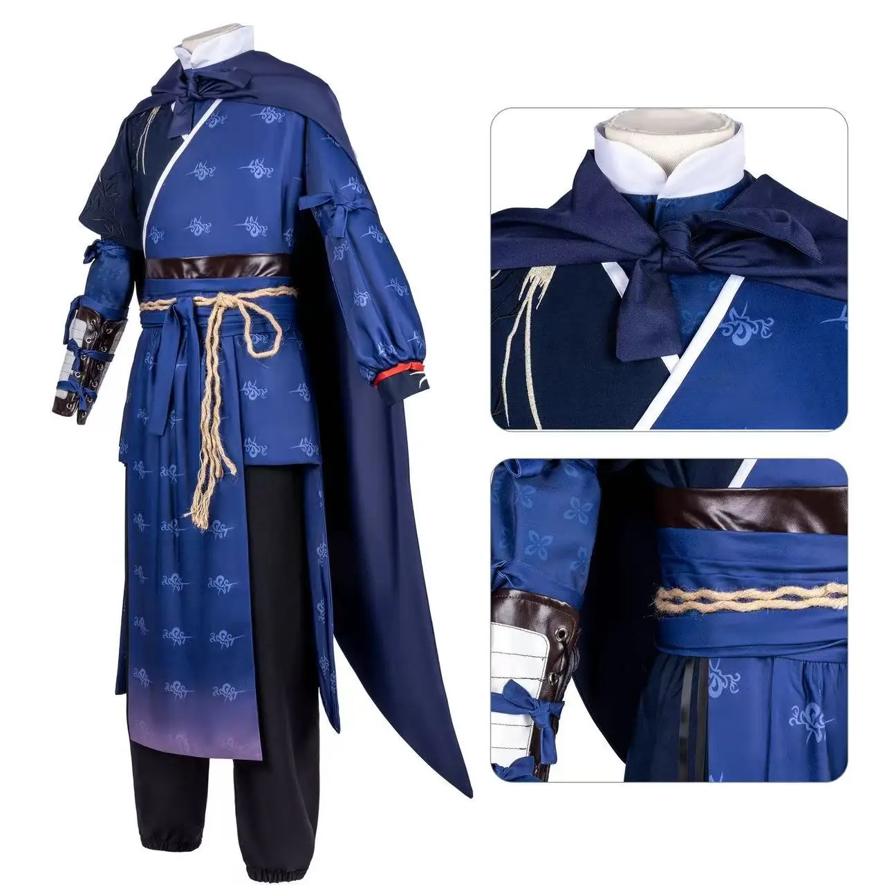 Niche Anime Game Jiangyan Cosplay Costume Stylish Boys Halloween Street Blue COS Suit Full Set Swordsman Hero Comics Clothing