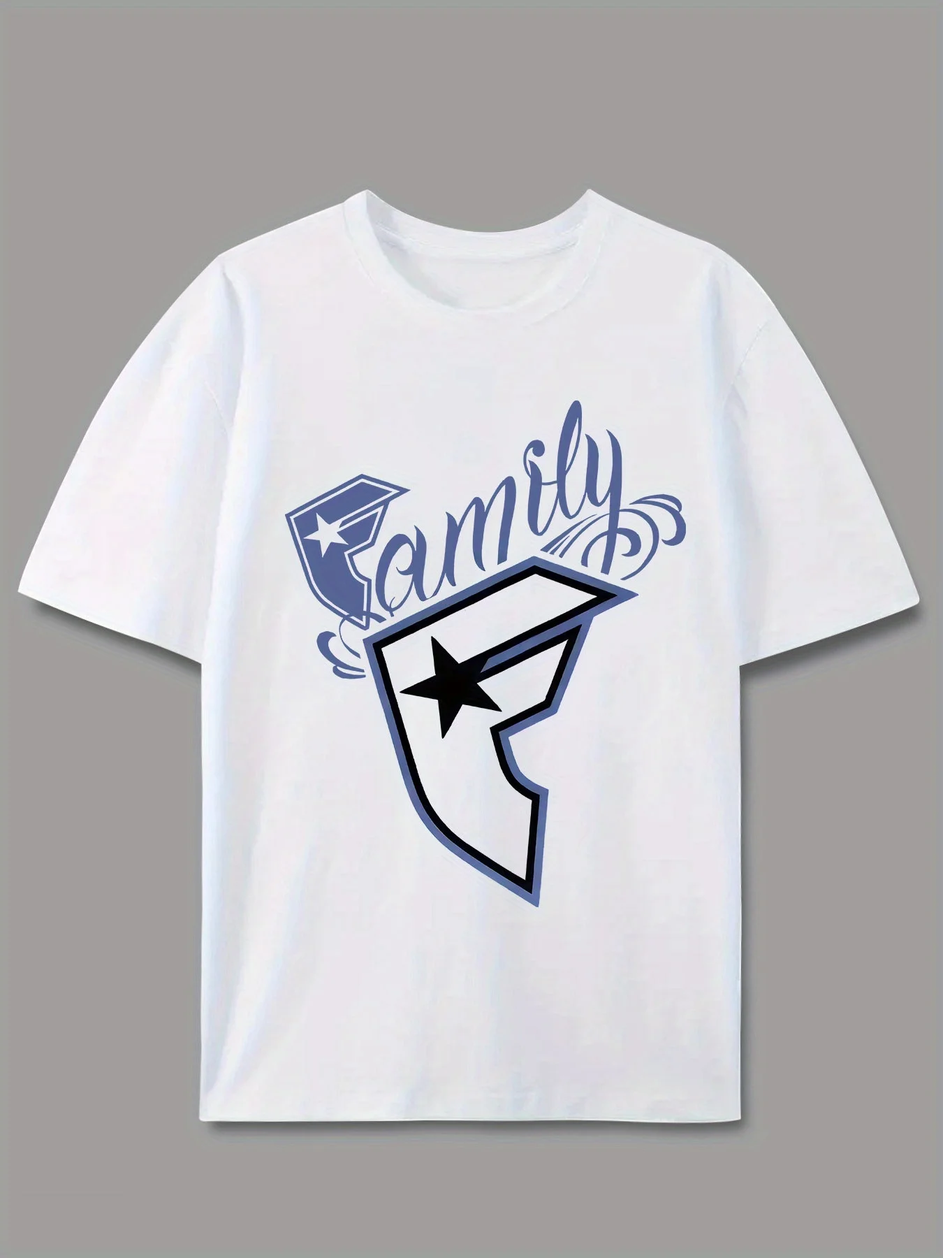 Men's Casual T-Shirt Family Graphic Print Breathable Regular Fit Summer Spring Outdoor Top Relaxed Style Tee Smooth Texture