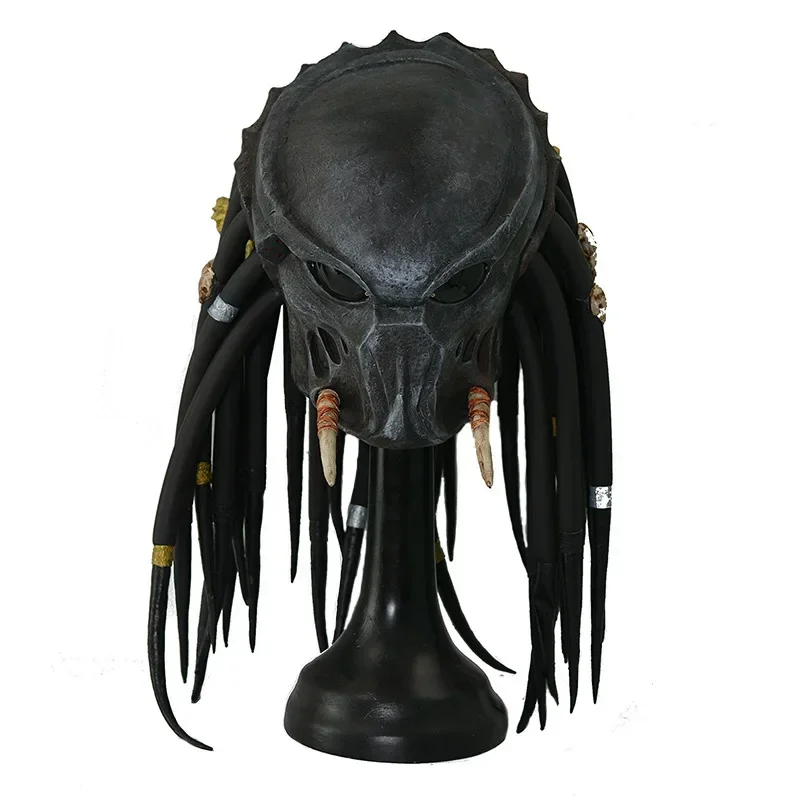 Horror Movie Alien Predator Latex Mask Cosplay Scary Monster Full Face Helmet Thriller Costume Halloween Masquerade Party Pr MN1