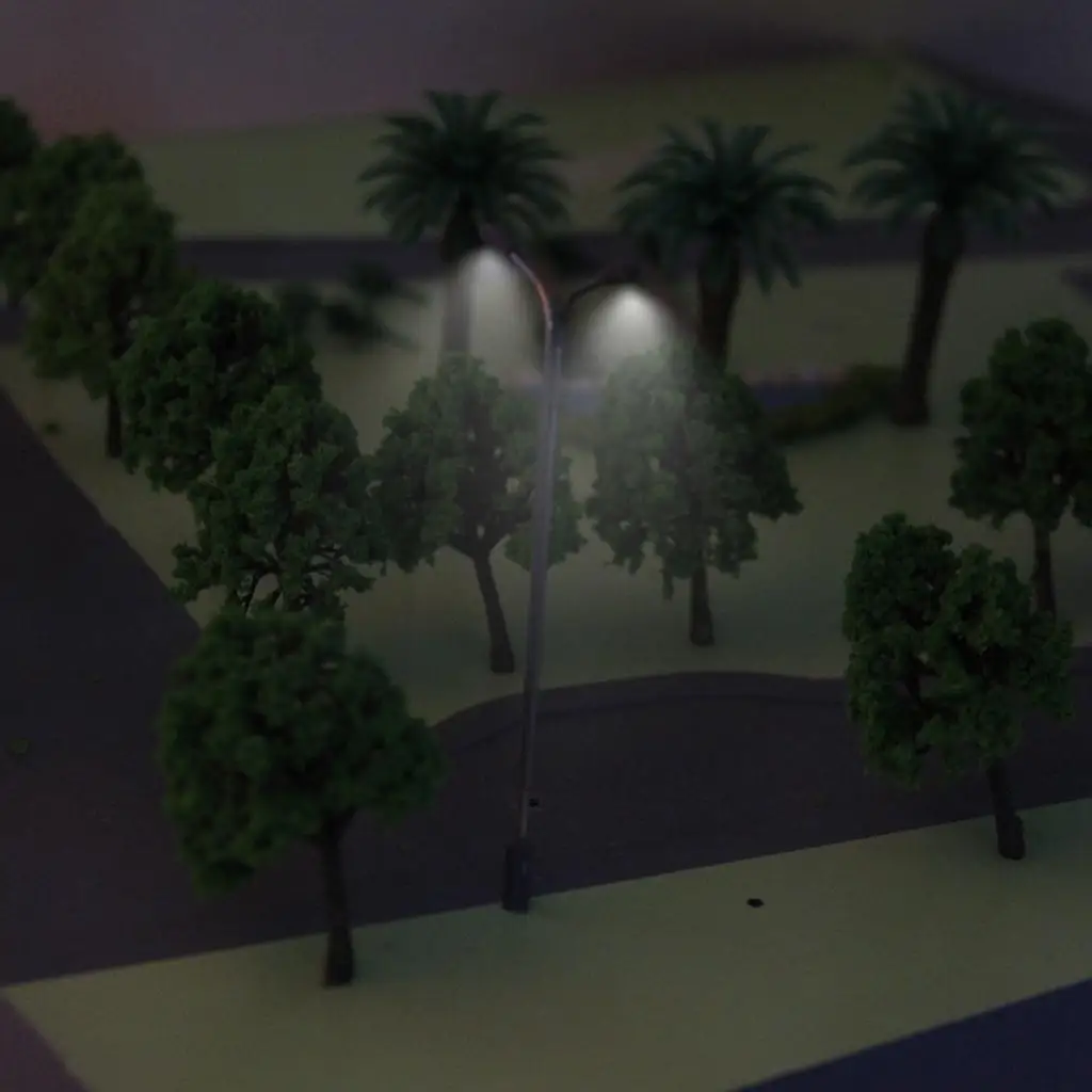 

10-МОДЕЛЬНЫЙ СВЕТОДИОДНЫЙ МЕТАЛЛИЧЕСКИЙ LAMPPOST TRAIN RAILWAY STREET DIORAMA SCENERY HO OO