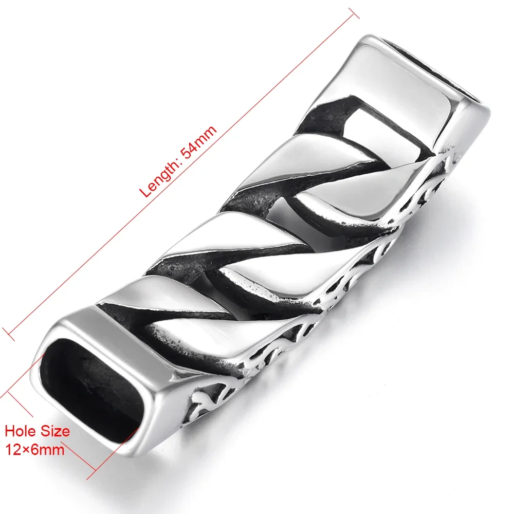 Stainless Steel Connectors Punk Chain Connect 12*6mm Leather for DIY Bracelet Findings Jewelry Making Accessories