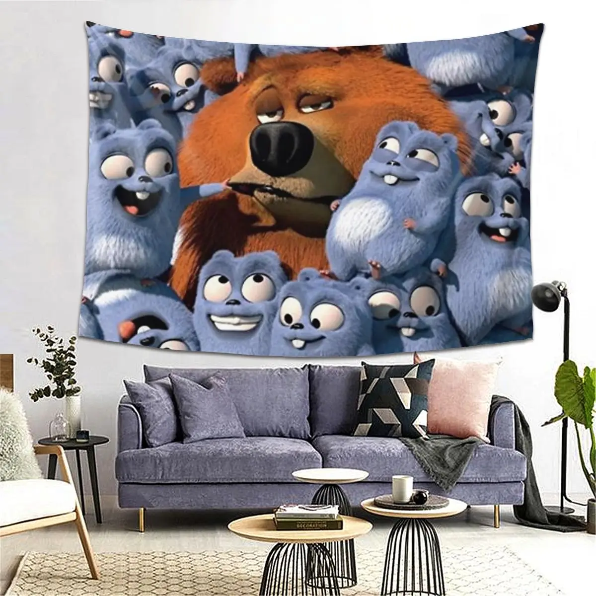 

Гобелен Grizzy And The Lemmings, декор, художественные эстетические гобелены для гостиной, спальни, дома, настенная ткань, настенная подвеска