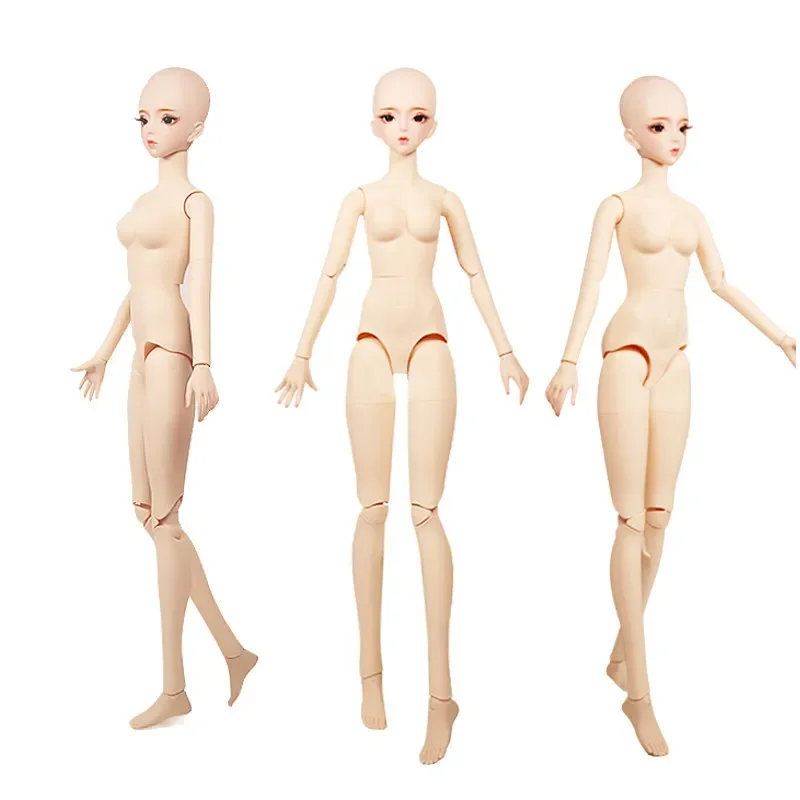 

60cm Naked Baby Female 3-point Baby Bjd Doll Movable Joint Body Makeup Practice Doll Nude Body