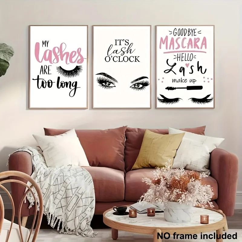 （Noframe 3PCS）-2D Flat/2D Flat/Set of 3 Unframed Canvas Artworks/Available in Different Sizes/Perfect for Beautifying The Wal