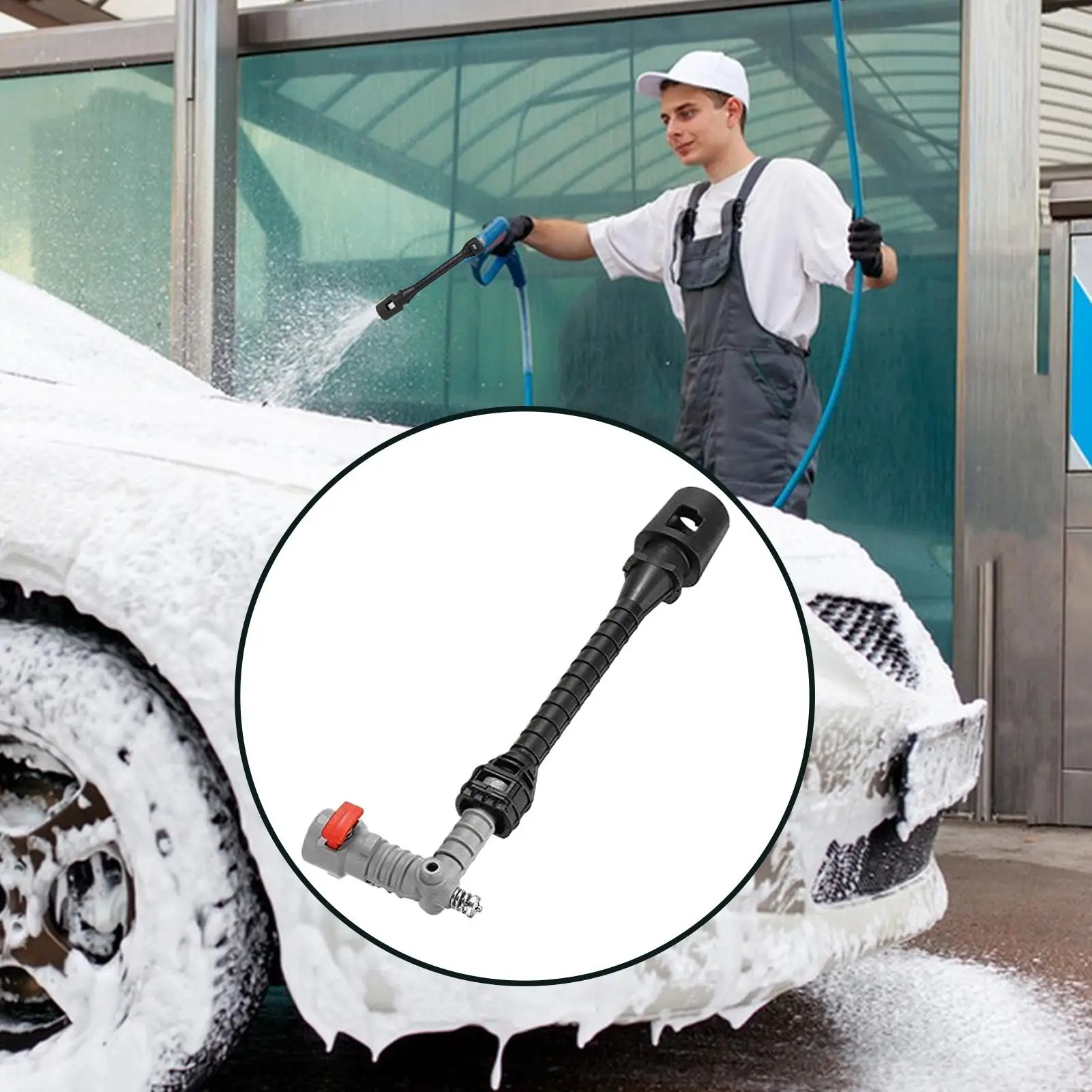 Water Hose Nozzle High Pressure Car Wash Heavy Duty Water Hose Sprayer Head Multifunctional Watering Sprayer Cleaning Tool For