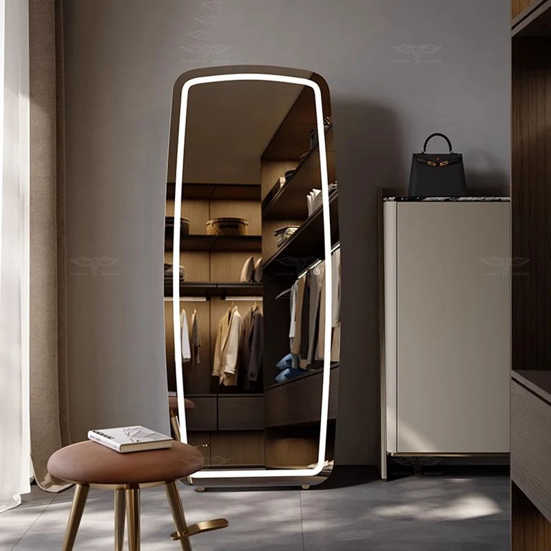 

Luxury Bedroom Mirror Funky Big Long Girls Full Body Standing Mirror Square Modern Decoration Espelhos Shower Home Products