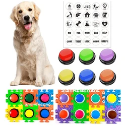 Dog Training Recording Button Stickers Pet Talking Button Interactive Stickers Teach Your Dog Say What It Wants To Do