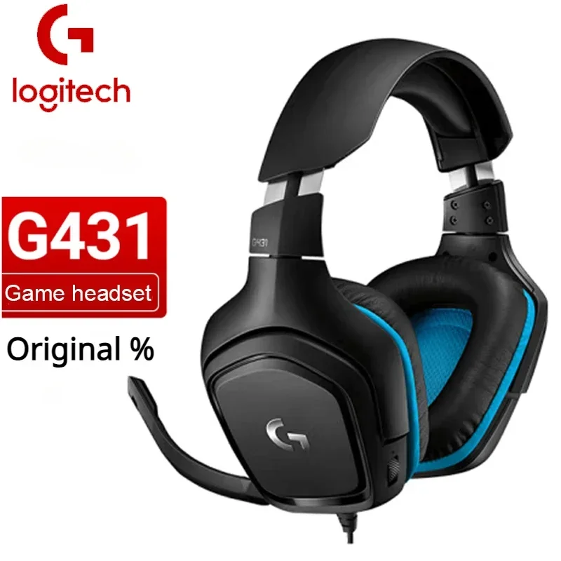 

Logitech G431 Wired Gaming Headset with Mic 7.1 Surround Sound X 2.0 50 Mm Audio Drivers Lightweight DTS Headphone for PC/PS