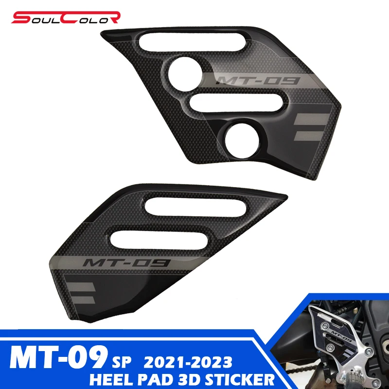 

Fits For Yamaha MT-09 2021 2022 2023 MT09 SP 21 22 23 FZ09 Protection Decorative Stickers Heel Pad 3D Resin Compatible