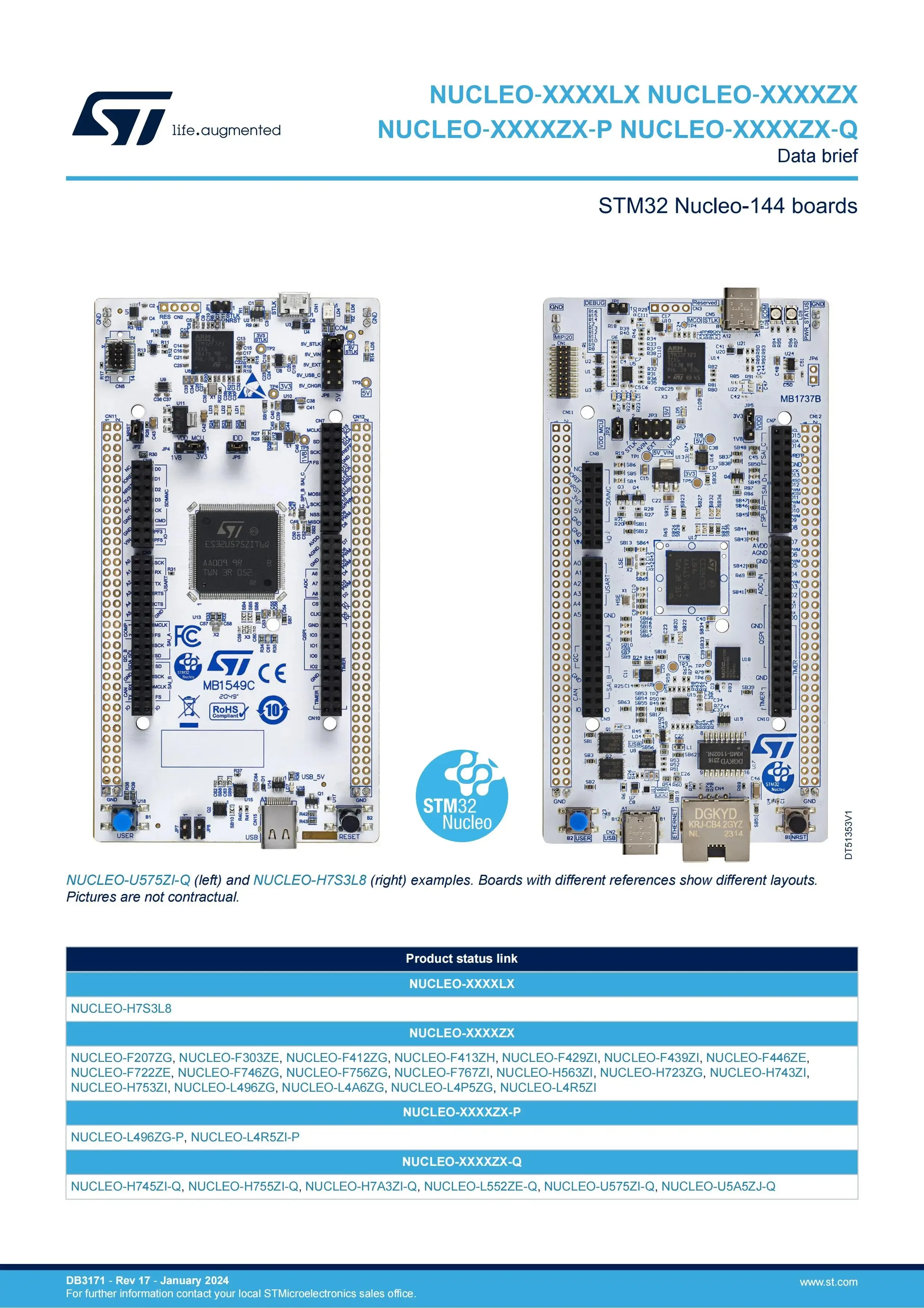 

ST NUCLEO-H7S3L8 Development Board STM32H7S3L8H6 Evaluation Board
