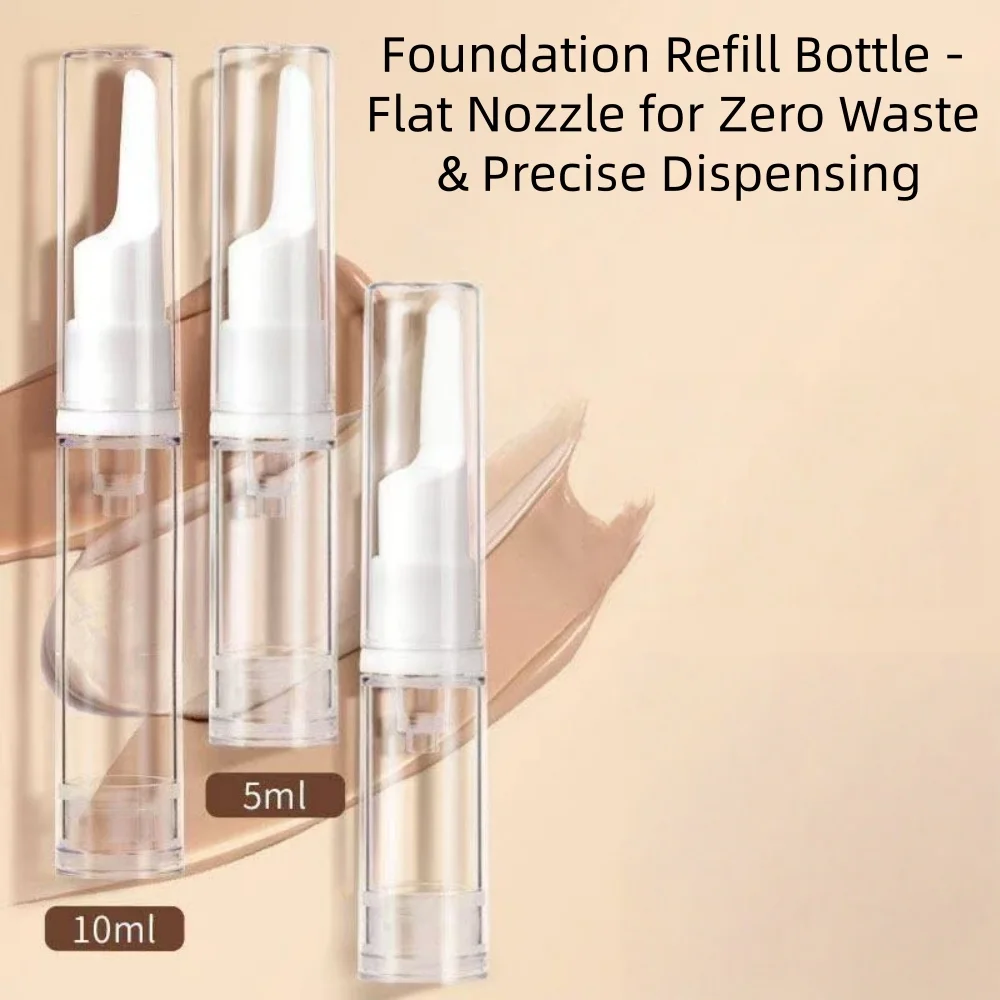 Foundation Refillable Vacuum Pen - Airless Pump Travel Bottles for Liquid Foundation, Lotion & Eye Cream, Portable Mini Sample S