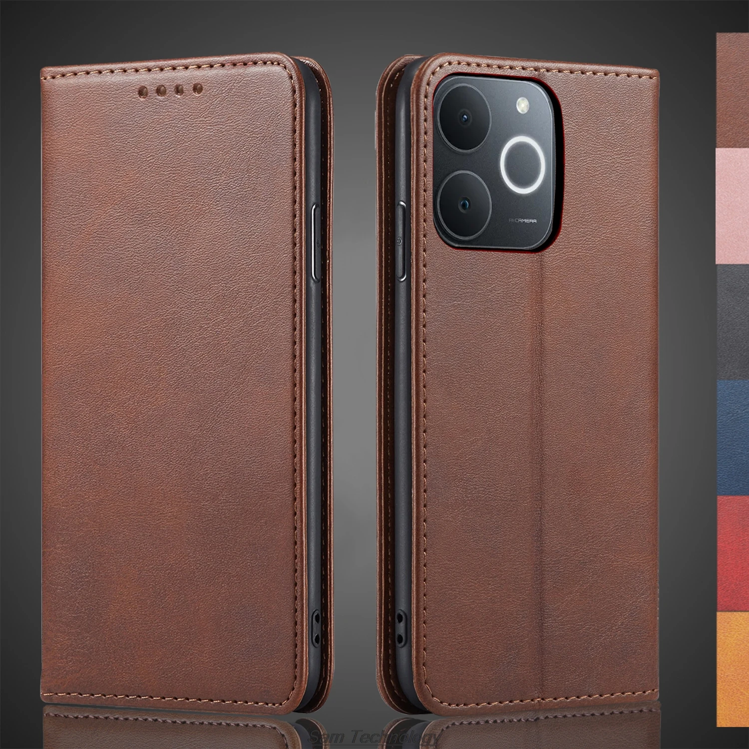 

Magnetic attraction Leather Case for OPPO Realme Note 70T 4G / Narzo 80 lite 4G Holster Flip Cover Case Wallet Bags Fundas Coque