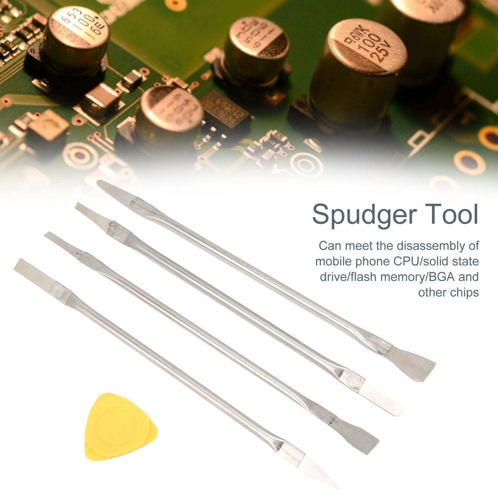 CPU Glue Removal Tool Dual Head Design Made of Non Stick Solder Material High Temperature Resistance Aluminum Pry Tool