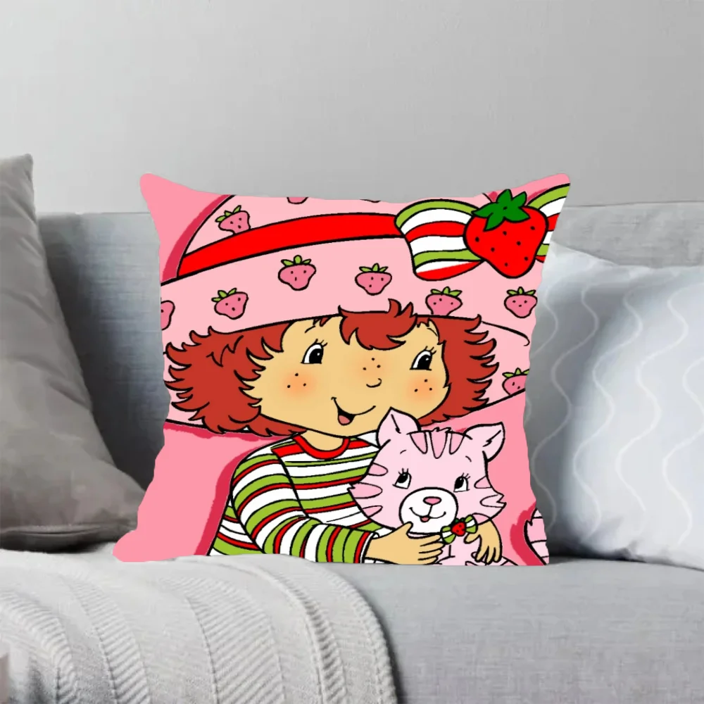 Poduszki dekoracyjne Strawberry Shortcake Spersonalizowany prezent Poszewka na poduszkę Luksusowa dekoracja salonu Poszewki na poduszki dekoracyjne