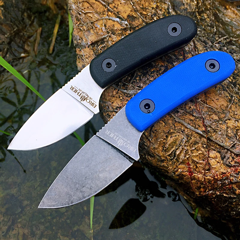 

[Minghong Brother F015 ] Fixed Blade Bushcraft Knife Full tang Hunting Straight Knives Camping tactical Survival Knife Tool