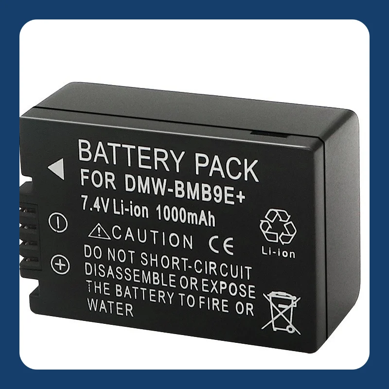 1000 mAh DMW-BMB9E/BMB9 Akku für Panasonic Lumix FZ40 Digitalkamera – halb dekodierter wiederaufladbarer Li-Ionen-Ersatz
