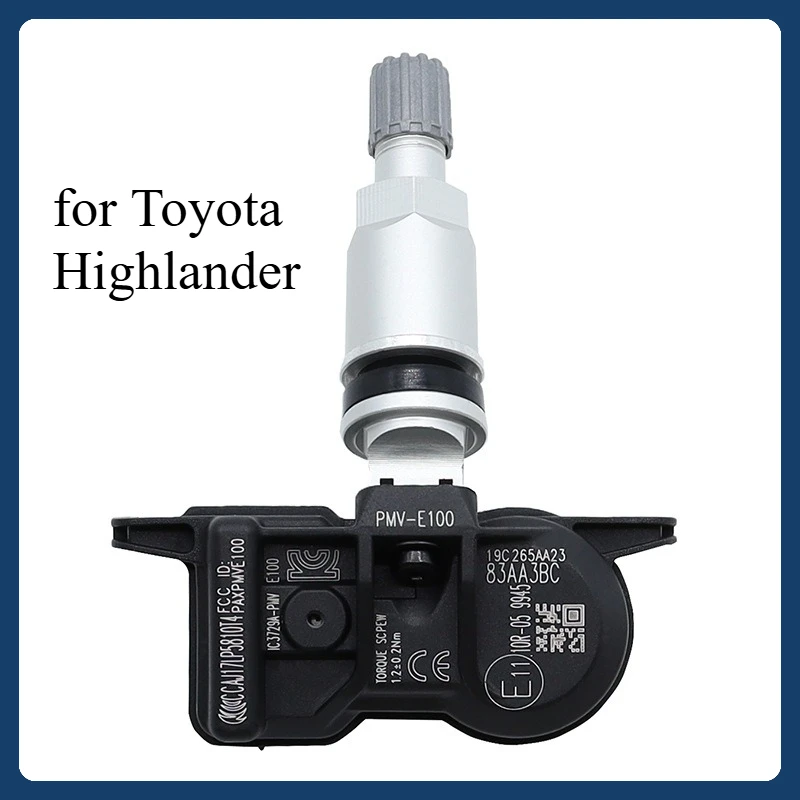 

42607-02090 PMV-E100 1/4pcs TPMS Tire Pressure Monitor Sensor for Toyota Highlander Avalon Camry 4Runner Corolla 433MHZ