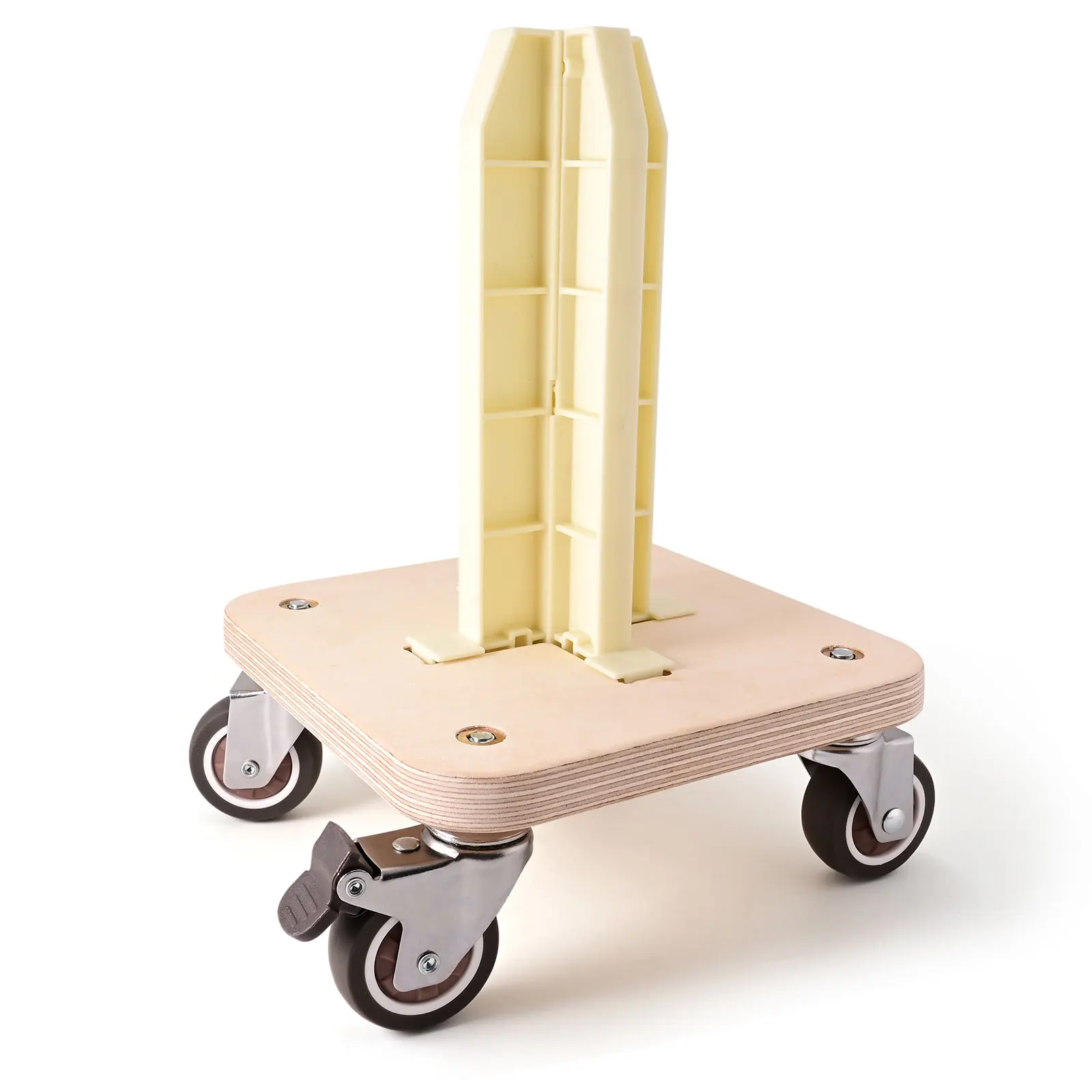 FOSHIO Wooden Vinyl Roll Holder Rack Moving Dolly Car Wrap Material Wallpaper Film Craft Decals Stand Garage Workshop Organizer