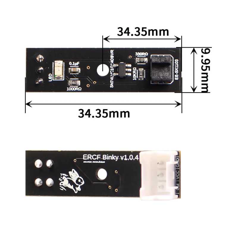 3D Printer Accessory: Rabbit Multi-Color ERCF Binky Encoder PCB Board Module V2 - Filament Runout Detection Kit