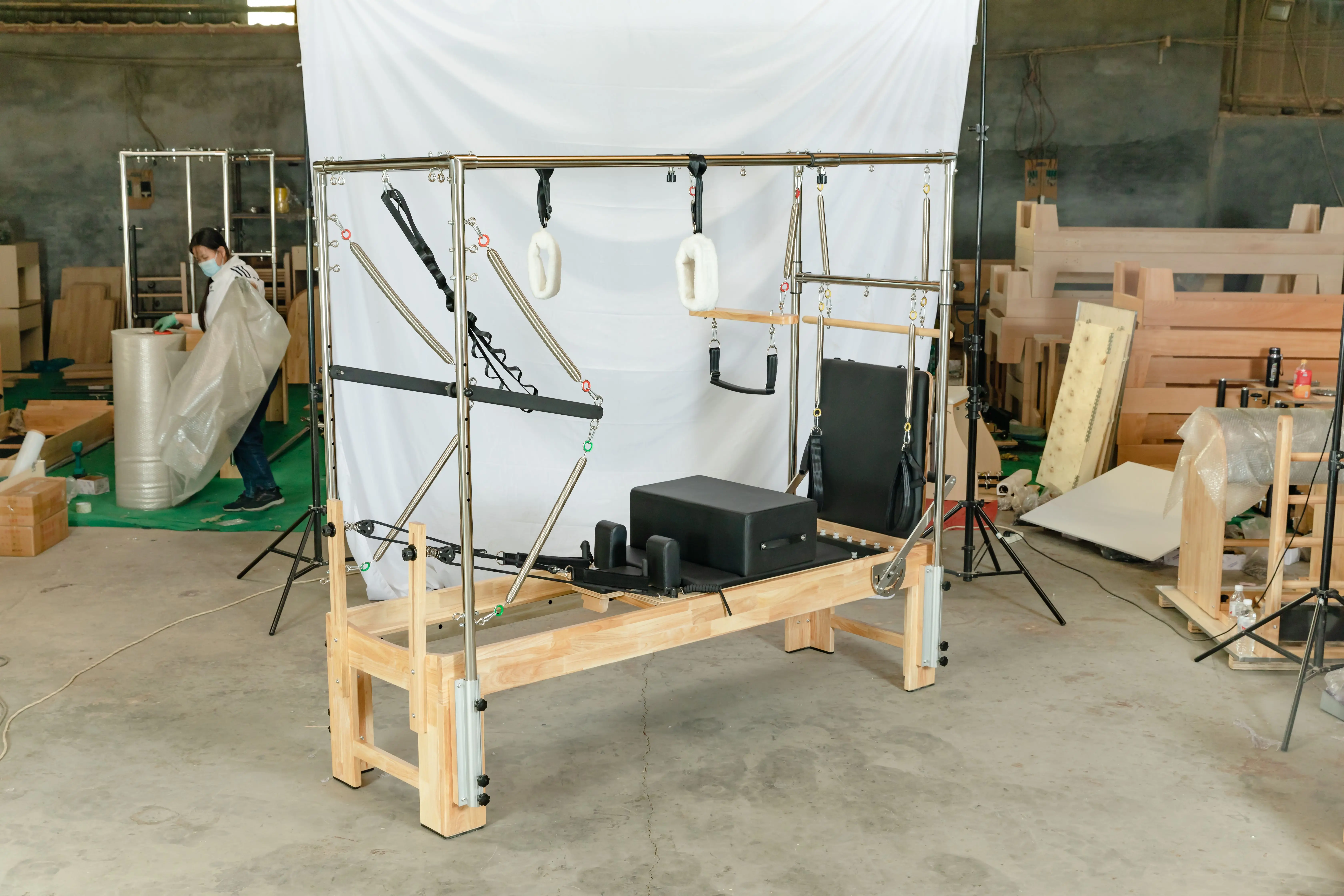 Cama elevada clásica para gimn - Yoga Fitness Pilates Reformer reseña y precio