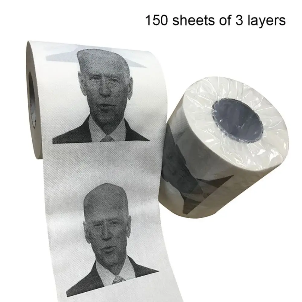 

New Paper Novelty Toilet Paper Joe Biden Towel Bathroom