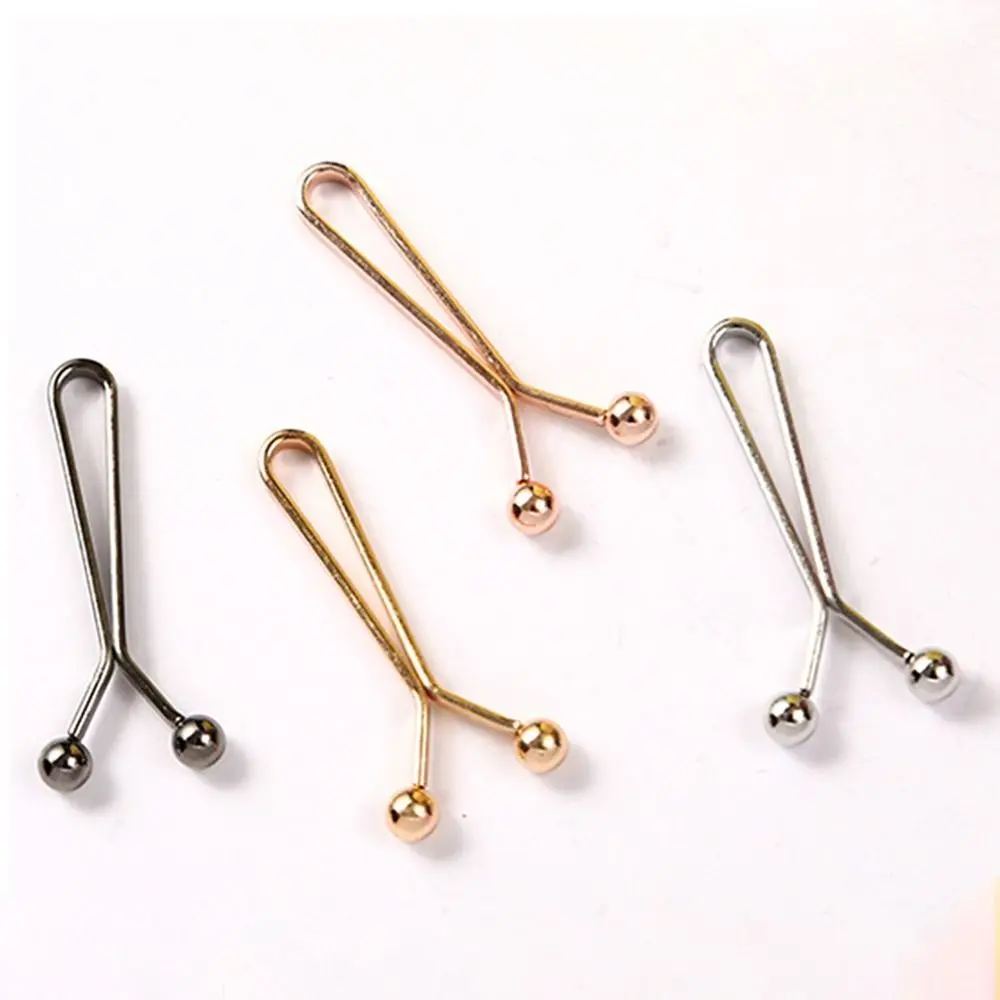 Exquisite No-Snag Hijab Clip Alloy High Quality Scarf Buckle with Faux Pearls DIY Sewing Hooks U-Shaped Scarf Clip