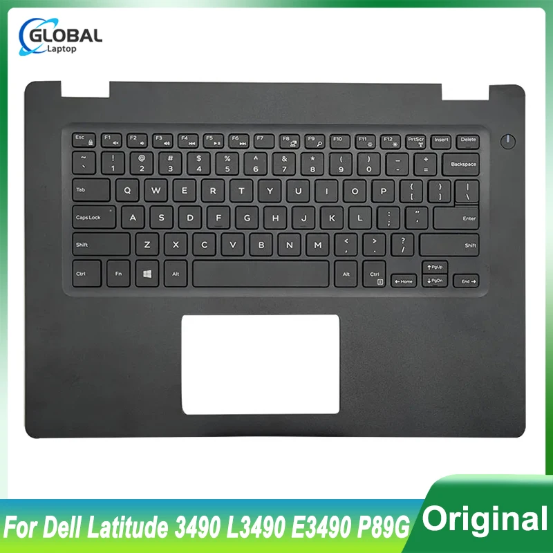 

New Original US Keyboard for Dell Latitude 3490 L3490 E3490 P89G Laptop Palmrest Upper Cover Top Case Without Backlit keyboard