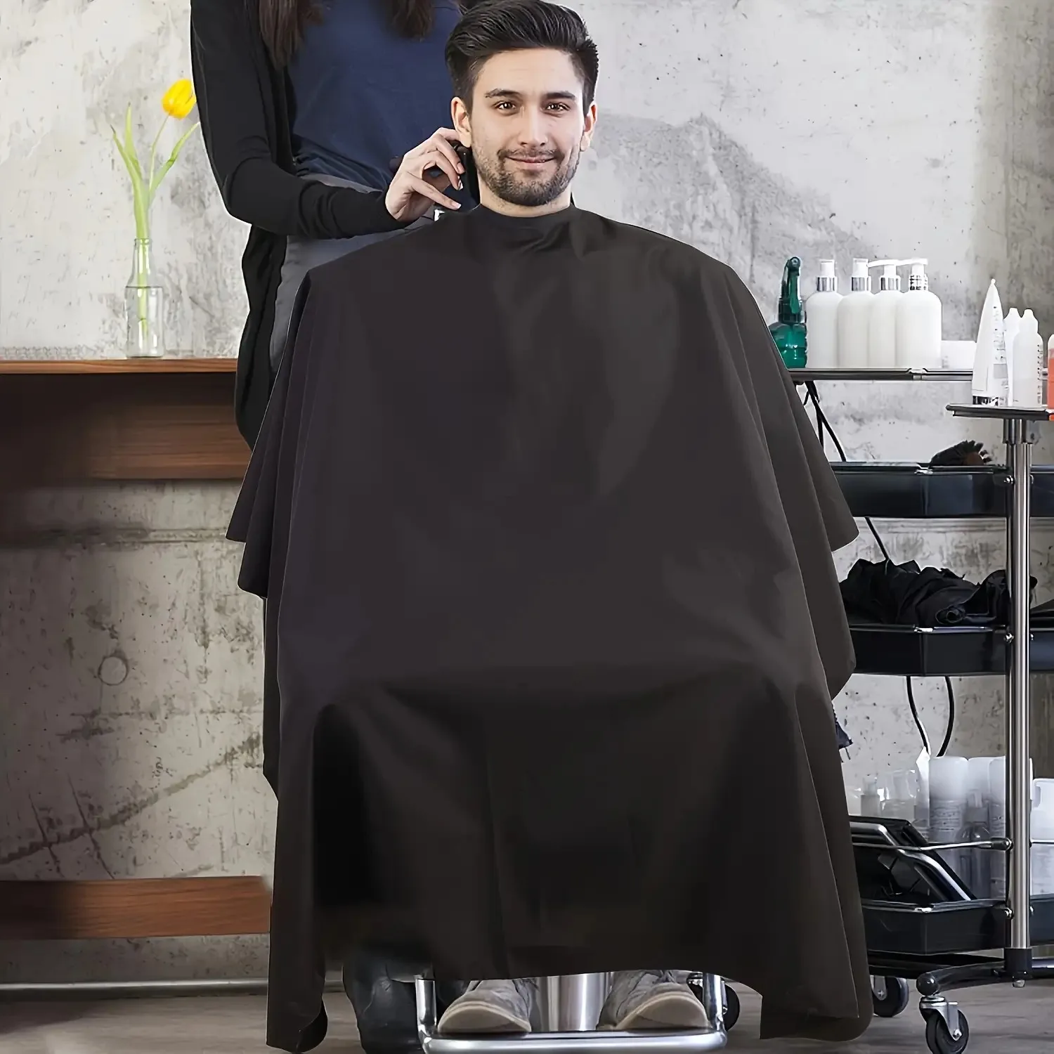Boymia Hair Cutting Gown for Hairdressers and Barber Durable and Comfortable Salon Cape for Hair Styling and Cutting Coloring view 5