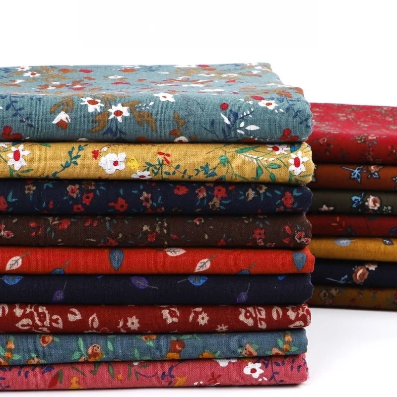 1/2/3m 100% Cotton Vintage-Style Printed Sewing Fabric Ethnic-Style Tablecloths Curtains Bohemian Clothing DIY Craft Fabric