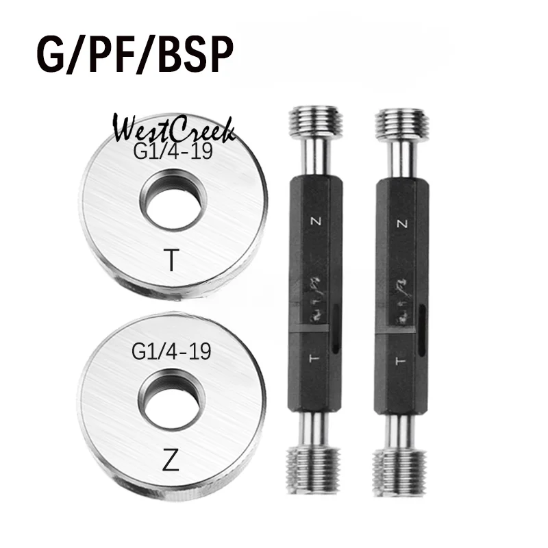 WESTCREEK British American Pipe Plug Gauge G1/8-28 G1/16-28 BSP3/8 G5/8 PF1 inch Thread Gauge Through and End Gauge