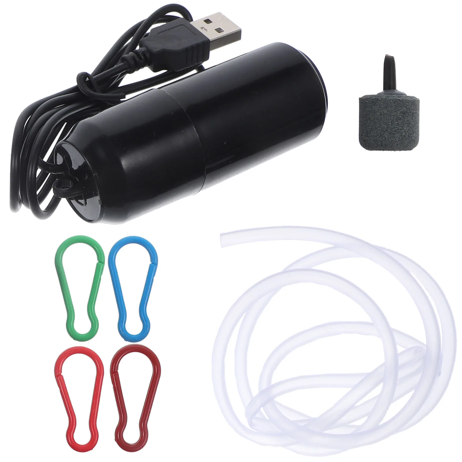 

Micro Oxygen Pump Mini USB Aquarium Air Pump for Fish Tank Home Aerator Accessory Black ABS Quiet Small Size Lightweight Durable