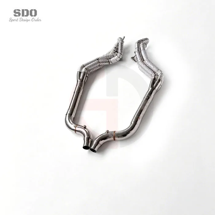 SDO New 304 Stainless Steel 1.2mm Exhaust Header for  5.0 V8 Direct Insulation Manifold Downpipe System Upgraded