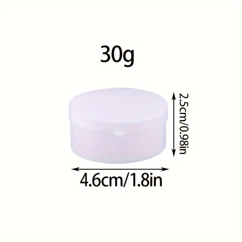 10 pçs 30g vazio recipiente de armazenamento de frasco cosmético redondo garrafas recarregáveis potes creme facial sombra gel pacote caixa