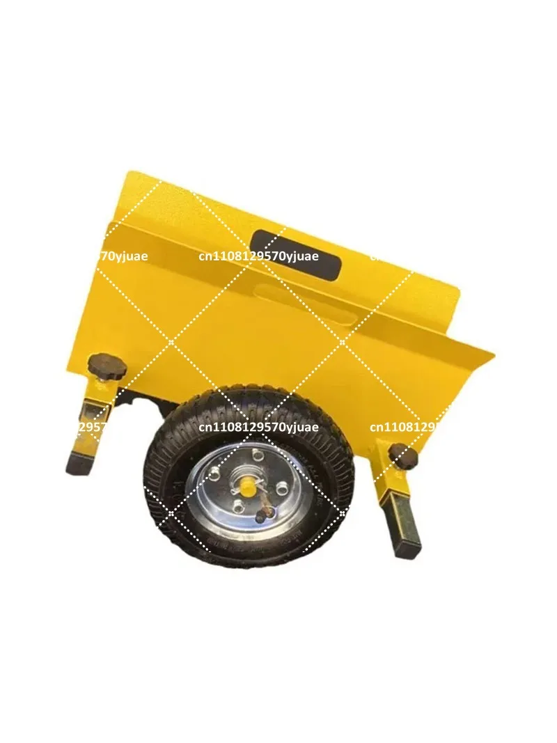 Portable Glass Cart with Marble Plate, Silent Mobile Cart for Glass Transport and Wooden Door Truck