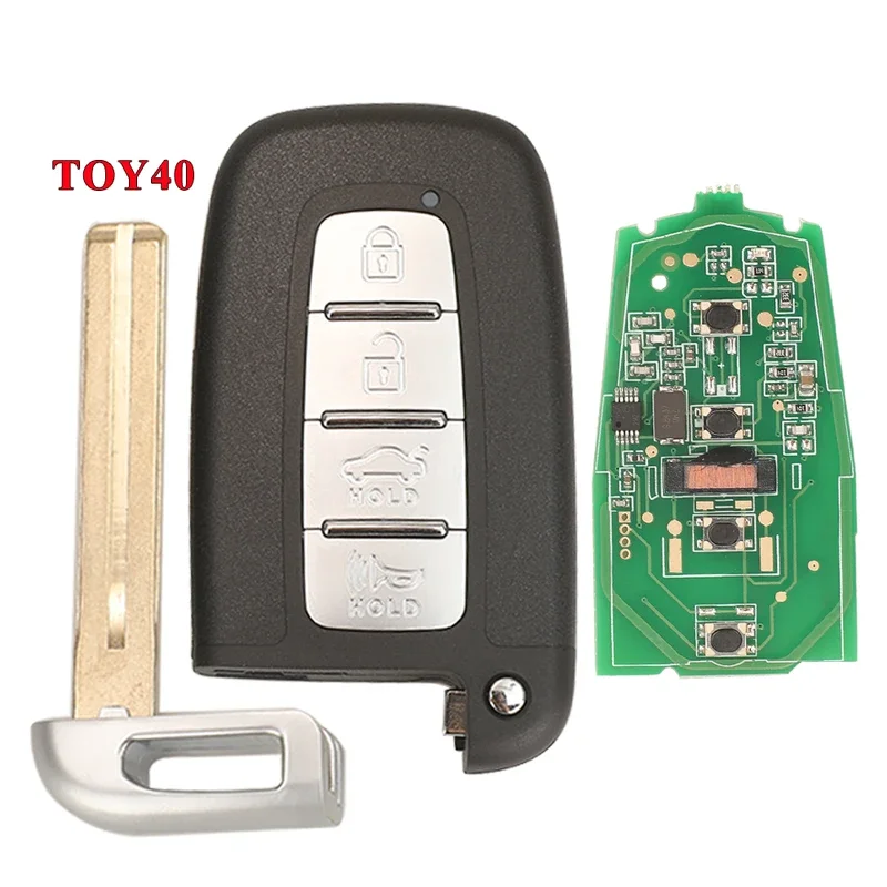 4 Button Smart Remote Key 433Mhz ID46 For Kia Forte Soul Rio Borrego Sorento Optima Hyundai I30 IX35 Sonata Genesis Equus