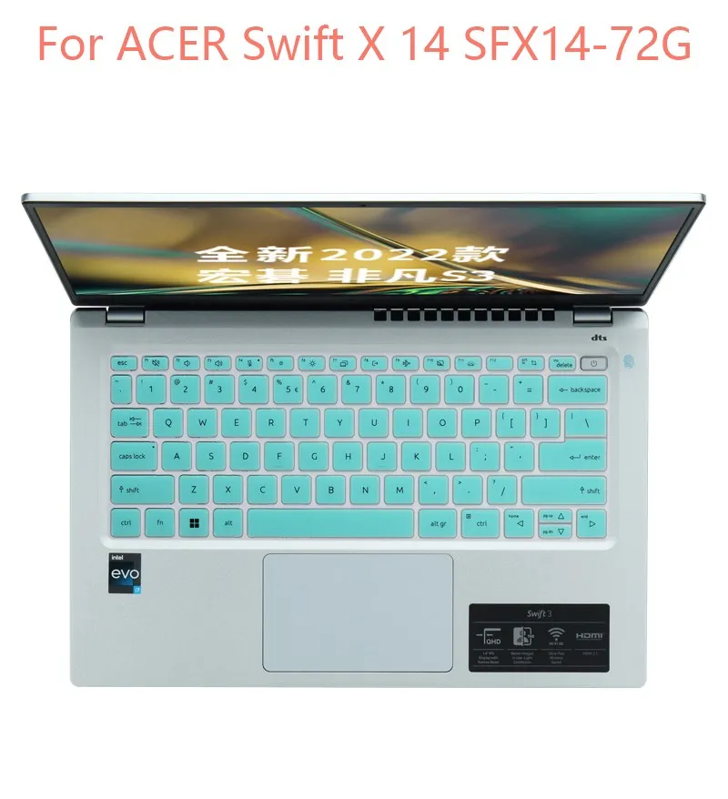 

Silicone Laptop Keyboard cover Skin For ACER Swift X 14 2024 SFX14-72G SFX14-51G 14'' / Swift 3 SF314-44 SF314-512 SF314-71