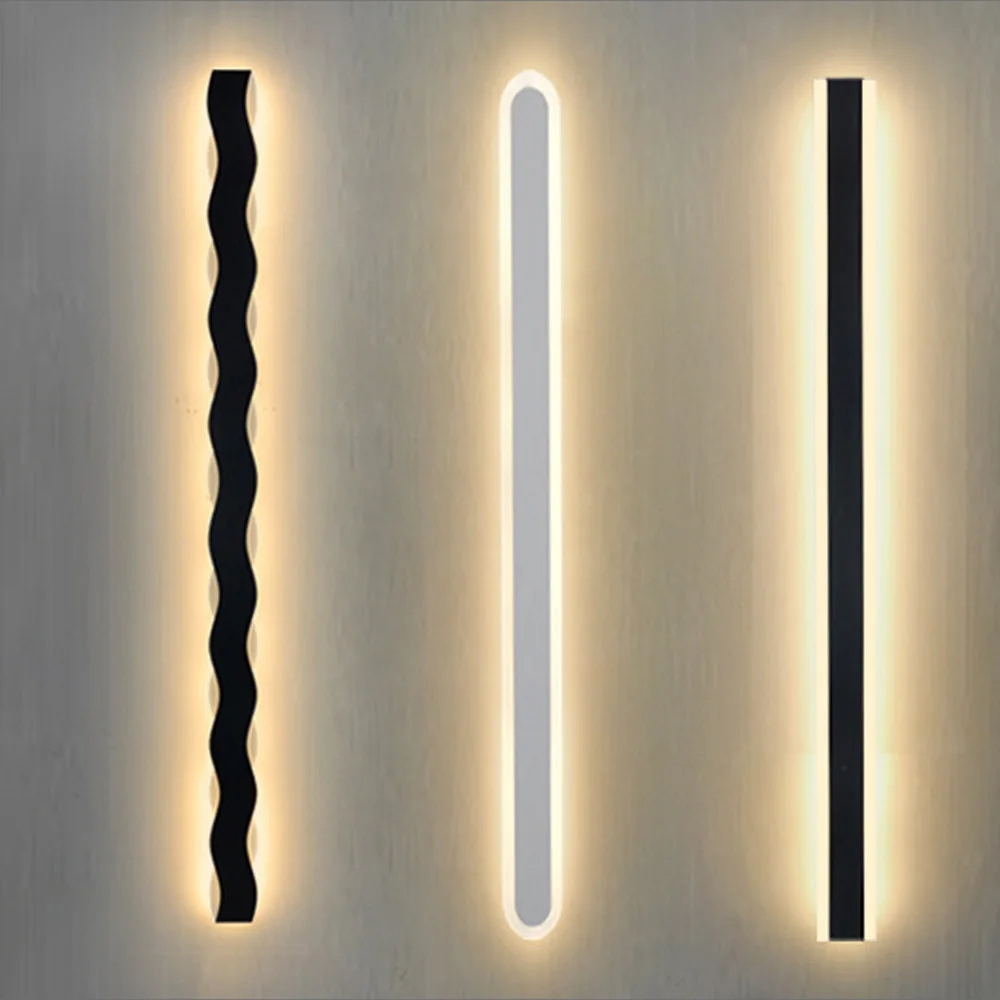 الحد الأدنى في الهواء الطلق شريط مقاوم للماء LED فناء فيلا الجدار مصباح الباب في الهواء الطلق خط حديقة كلمة مصباح