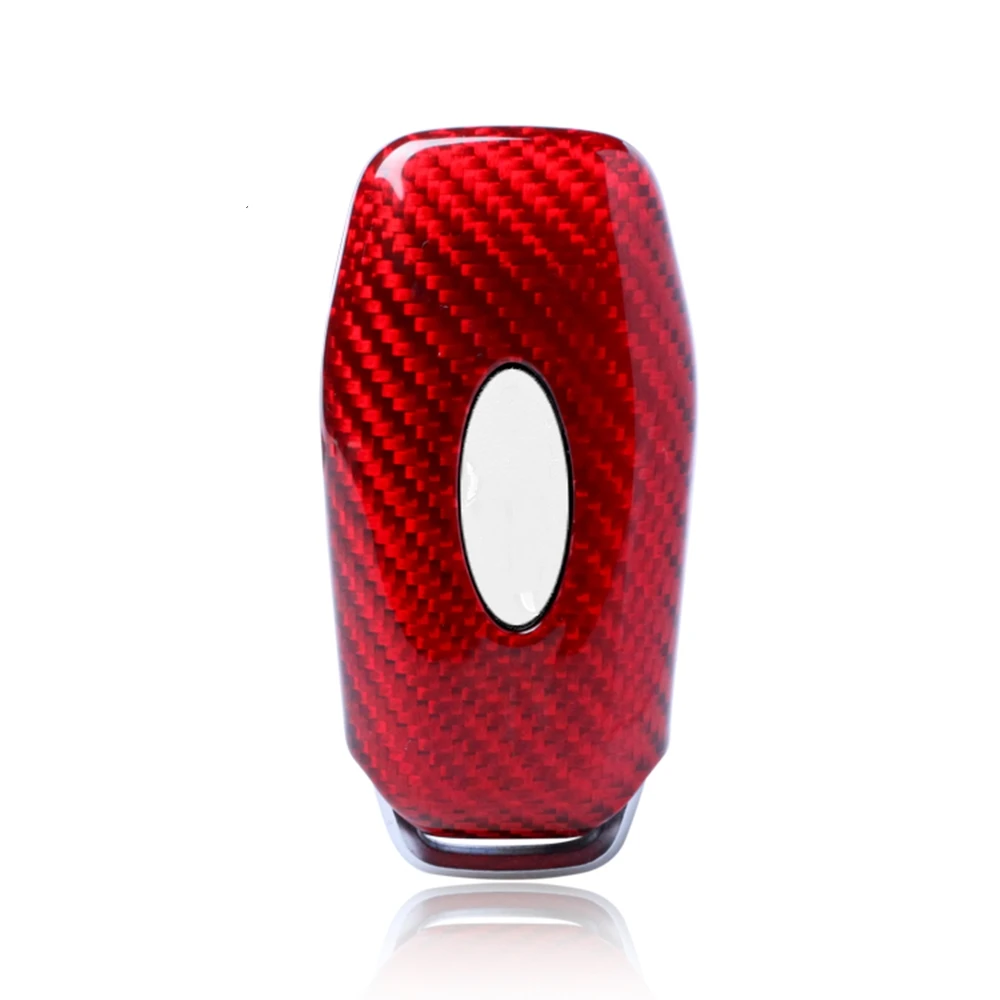 

Углеродное волокно, автоматический умный дистанционный ключ, защитный чехол, брелок с 5 кнопками, крышка, декор корпуса для Ford Mustang 2015 2016