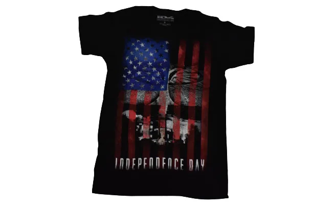 Independence Day Herren Alien Movie Schwarzes T-Shirt Neu S