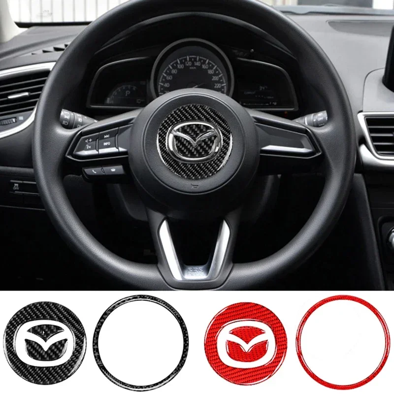 

Car Interior Steering Wheel Center Badge Stickers Decoration Ring for Mazda Emblem CX5 2017 2018 Logo Decals Auto Accessories