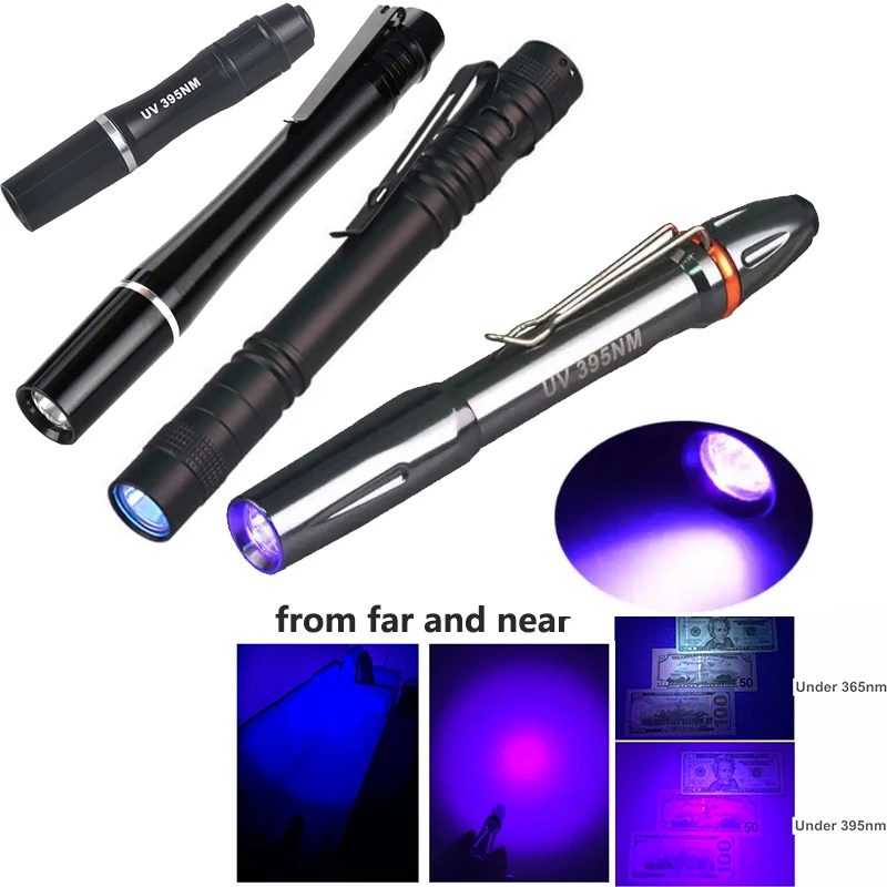 ANYGO-Resina Cola Cura Lanterna, Poderoso LED Tocha UV, Ultravioleta Clipe de Bolso, Pen Light, Nova Chegada