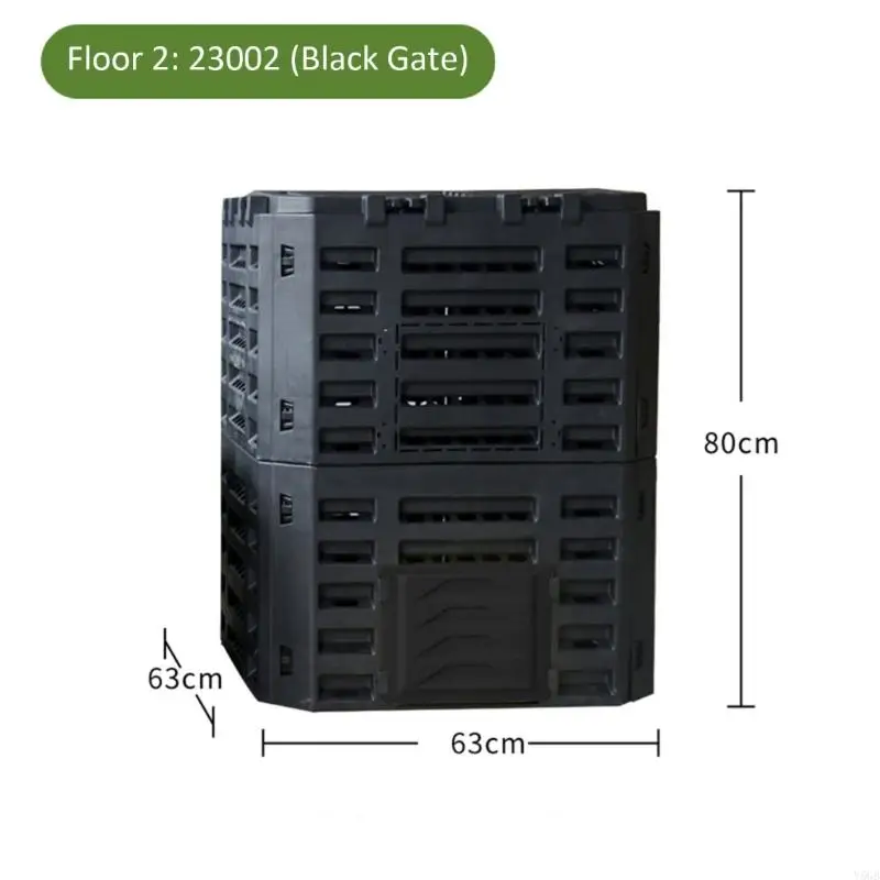 Pack of 1 Large 340L Humus Container for Recycling Kitchen Waste with Fast 6 8 Week Processing Enhancing Garden Soil Y5GB