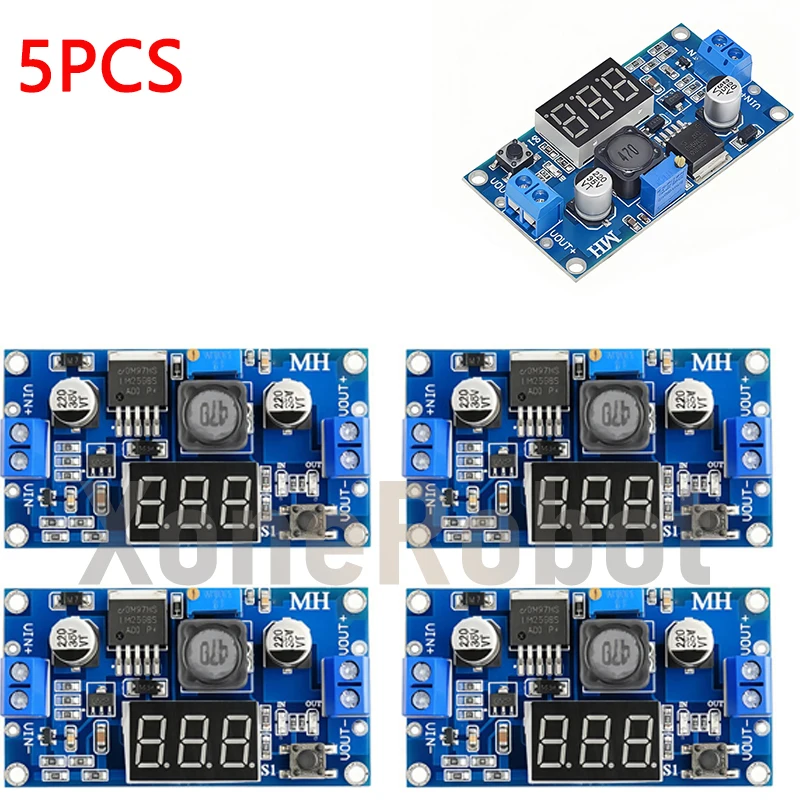 1-10 قطعة LM2596 تيار مستمر تيار مستمر محول خفض الجهد المنظم LED عرض الفولتميتر 4.0 ~ 40 إلى 1.3-37 فولت محول فرق الجهد قابل للتعديل الطاقة