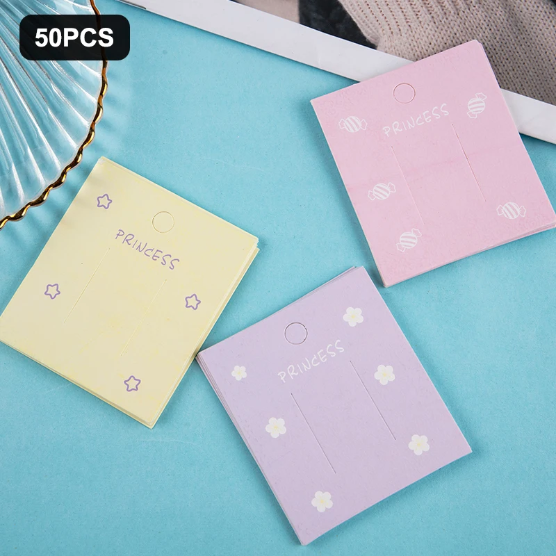 

50Pcs 7*7CM Blank Hair Clip Paper Cards Hair Accessor Jewelry Display Card Fashion Hair Clip Holder Packaging Headwear Card