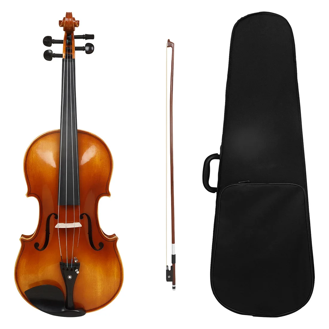 Violín de 16 pulgadas al por mayor, viola de abeto y arce, accesorios de ébano de alto rendimiento, arcos de violín para principiantes