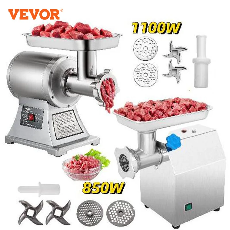 VEVOR Electric Meat Mincer Chopper 122 Kg/H 250 KG/H Heavy Duty Food Processors Kitchen Appliances Commercial Grinder Machine