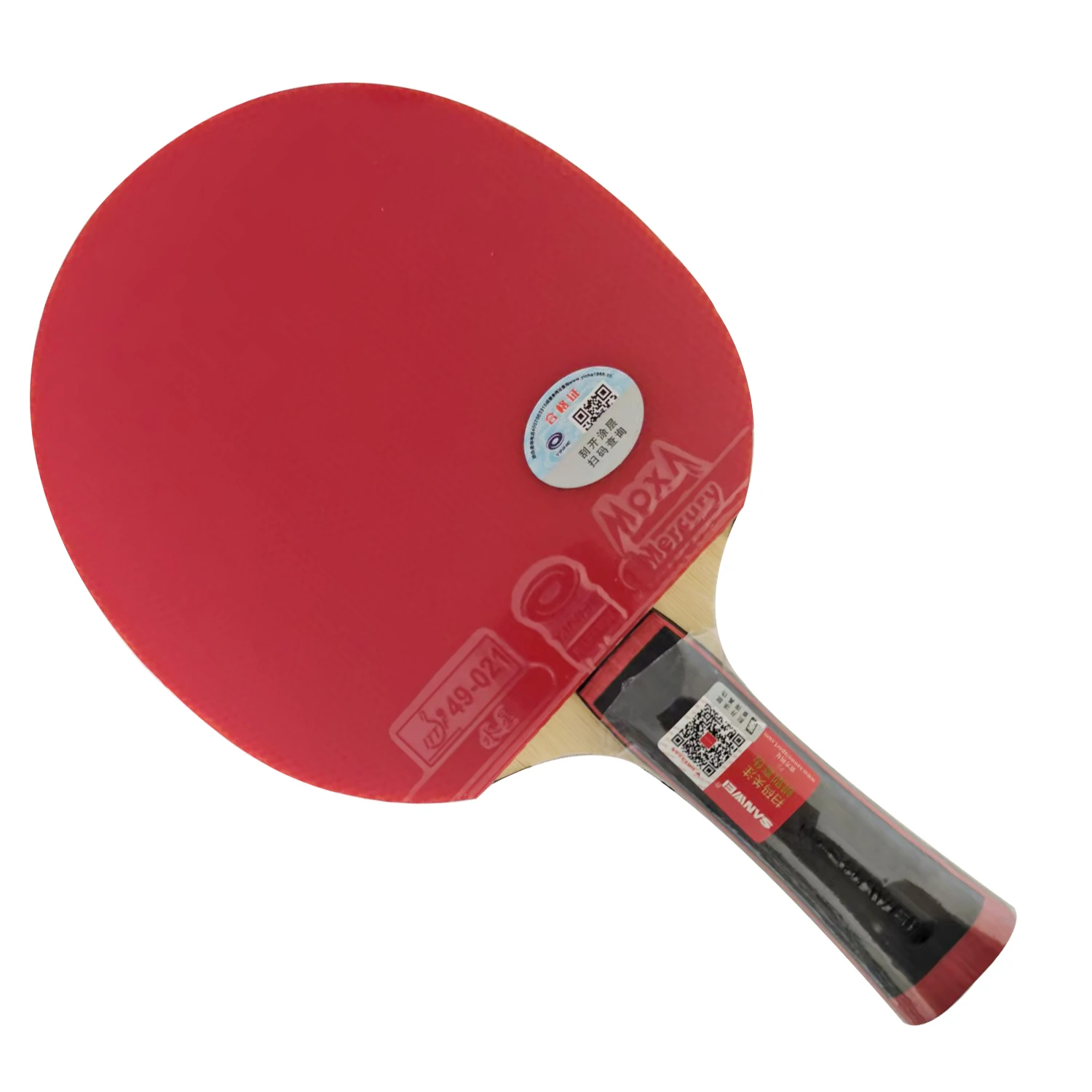 Pro Combo Schläger SANWEI FEXTRA 5 Tischtennisschläger mit 2x YINHE Mercury II MERCURY 2 Tischtennisbelag – Detail 4
